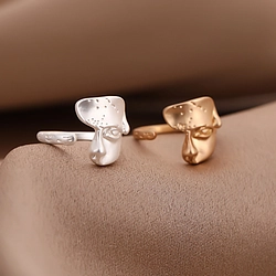 Niche Mask Alloy Finger Ring
