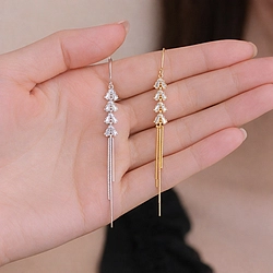 Light Luxury Casual Long Leaf Resin Earrings